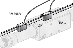 FIV 306 V - Магнитный включатель и BA ... - Устройство для монтажа датчиков на цилиндры TM